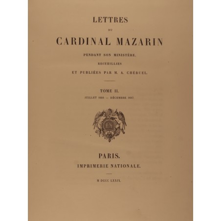 Lettres du cardinal Mazarin (tome II)