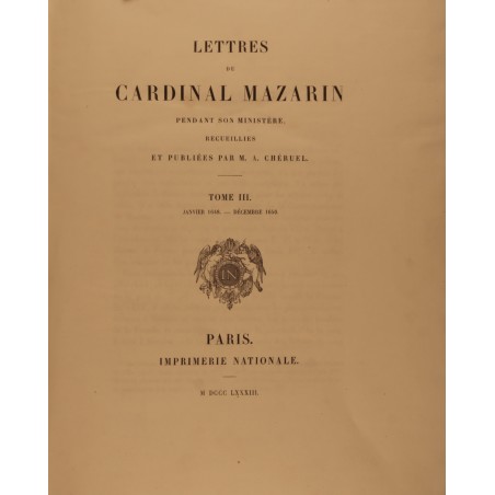 Lettres du cardinal Mazarin (tome III)