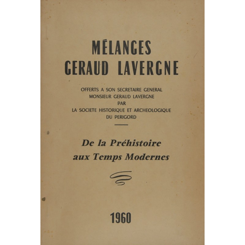 Mélanges Géraud Lavergne