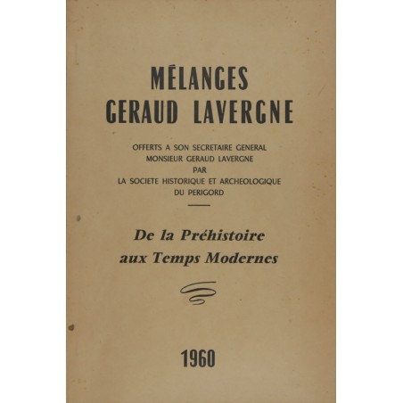 Mélanges Géraud Lavergne