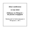Dîner-conférence 12 mai 2023